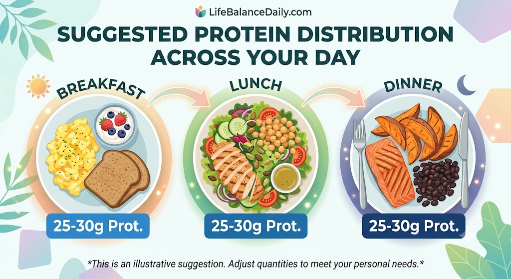 SUGGESTED PROTEIN DISTRIBUTION ACROSS YOUR DAY: Protein Needs by Age